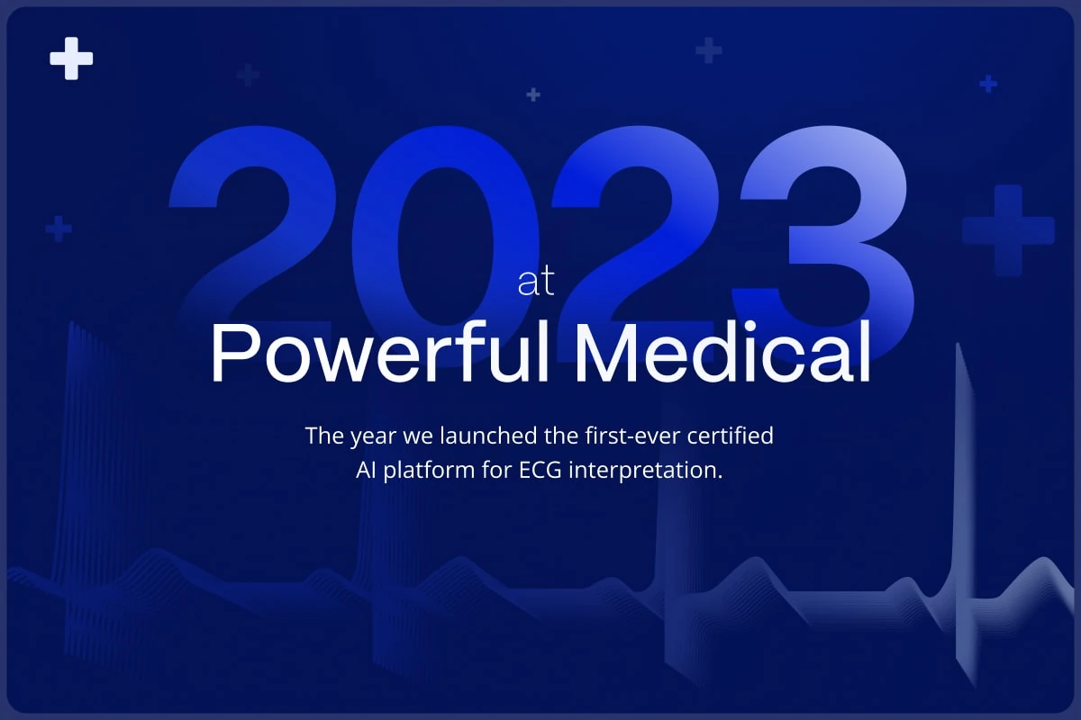 2023 at Powerful Medical cover, the year the first certified AI platform for ECG interpretation launched