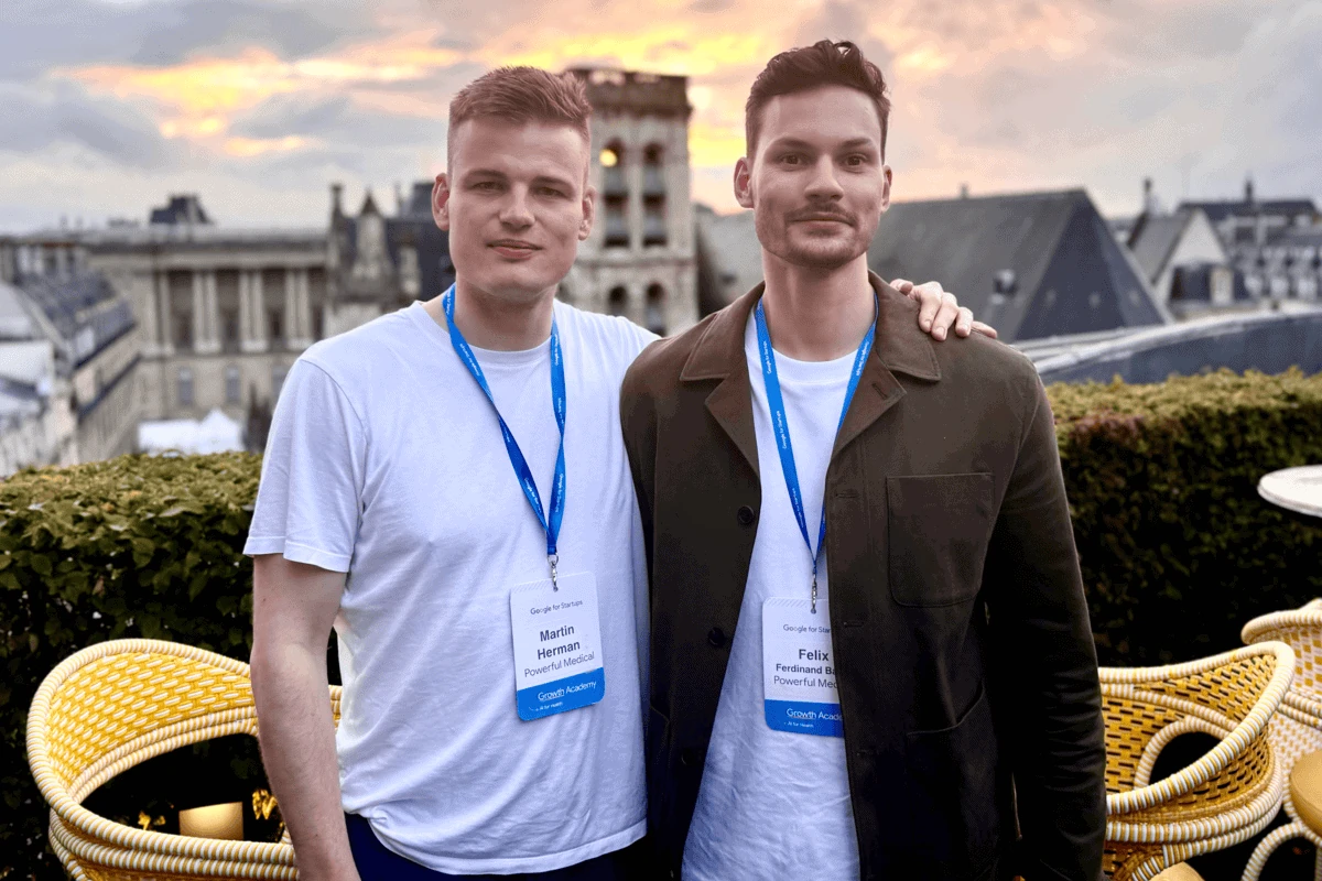 Martin Herman and Felix Bauer of Powerful Medical at Google for Startups Growth Academy in Paris