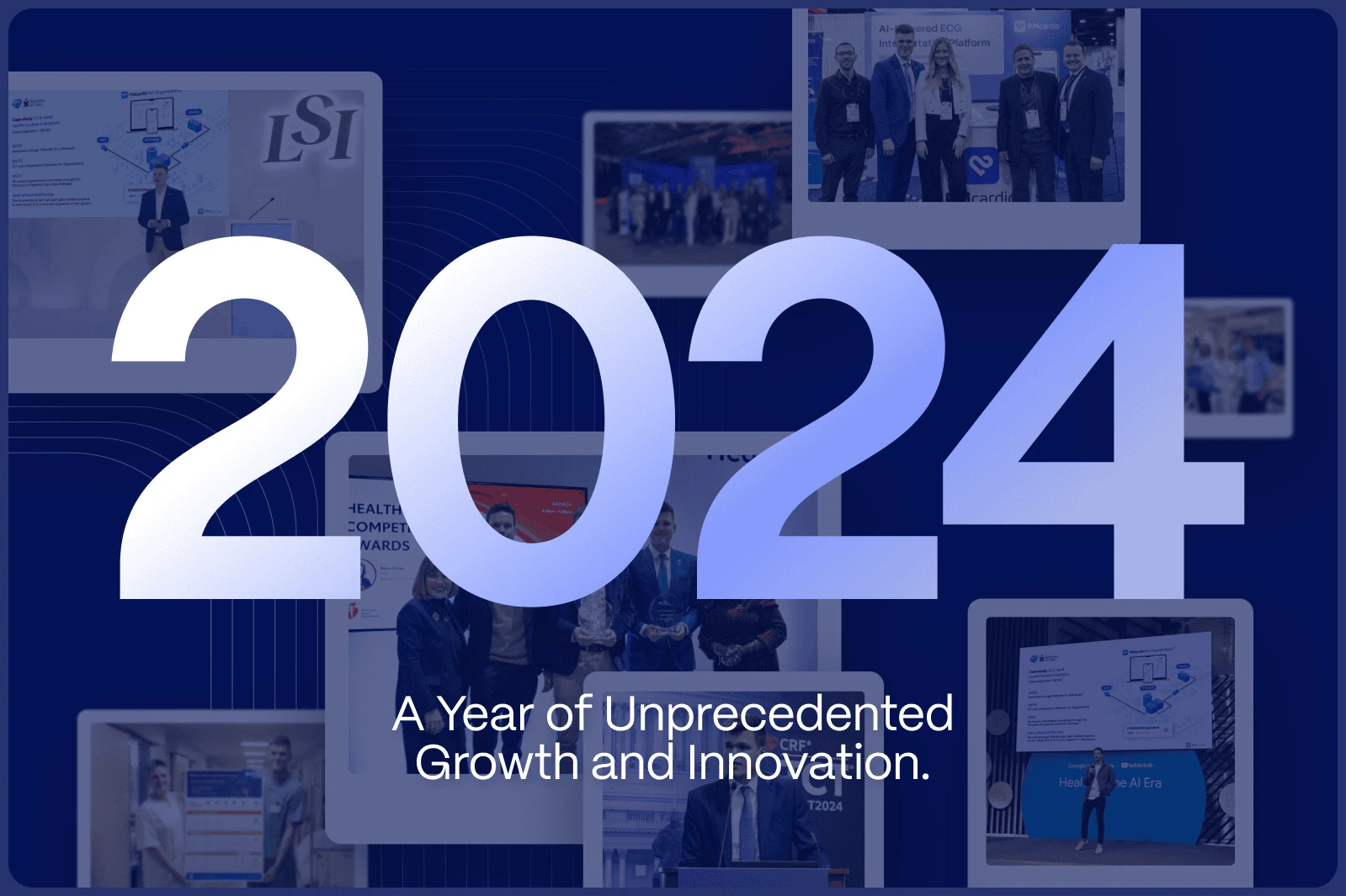 2024 highlights cover collage of Powerful Medical events titled A Year of Unprecedented Growth and Innovation