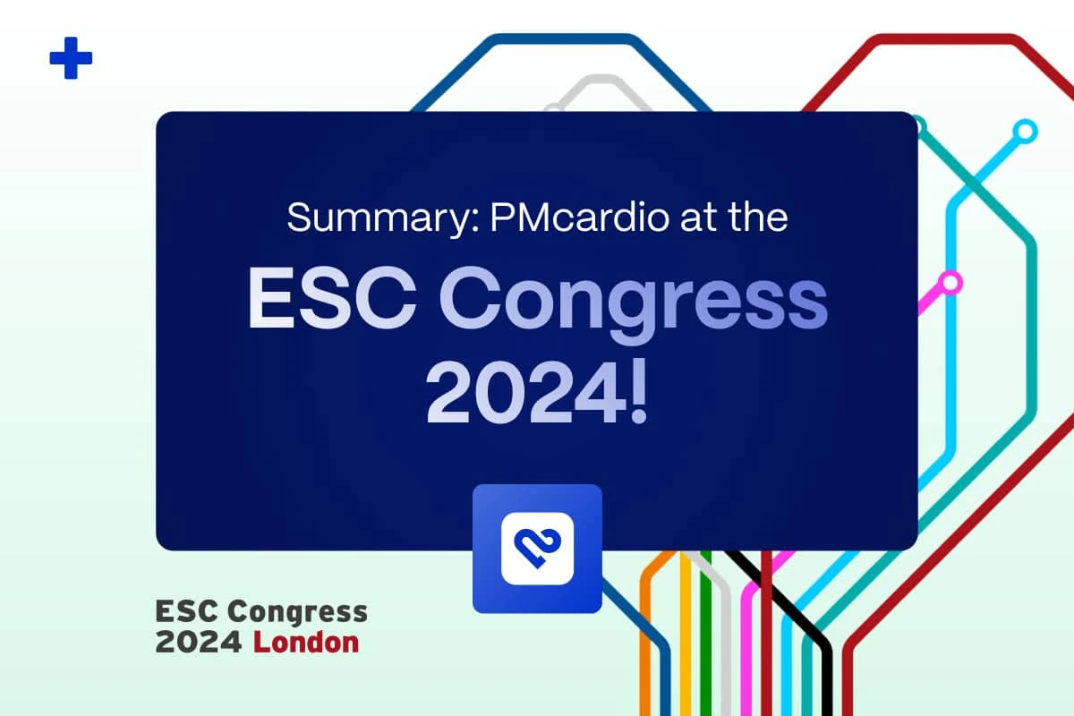 PMcardio summary title graphic for ESC Congress 2024 London with heart circuit-map design