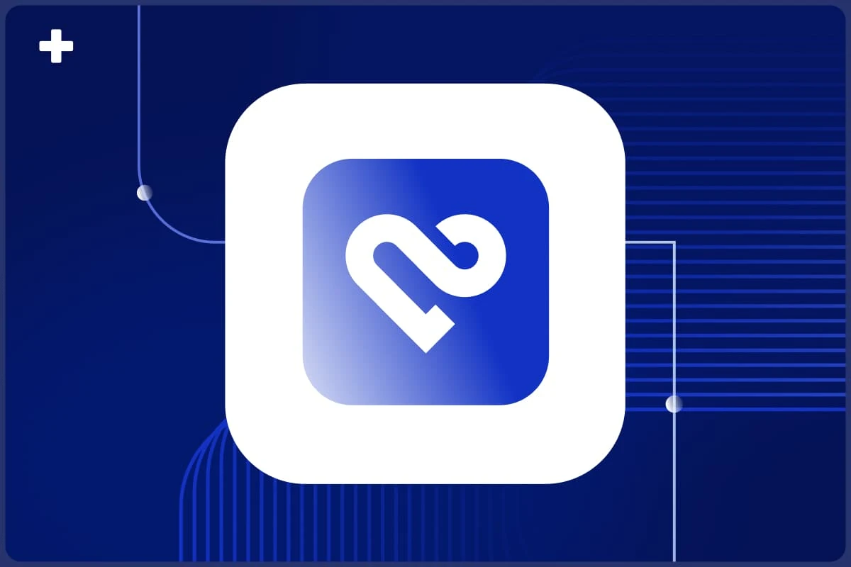 PMcardio app icon on a blue branded Powerful Medical background