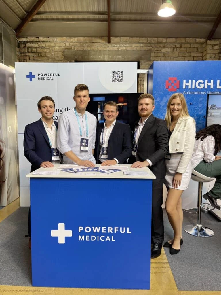 Powerful Medical team at the company's branded exhibition booth at Reflect Festival in Cyprus