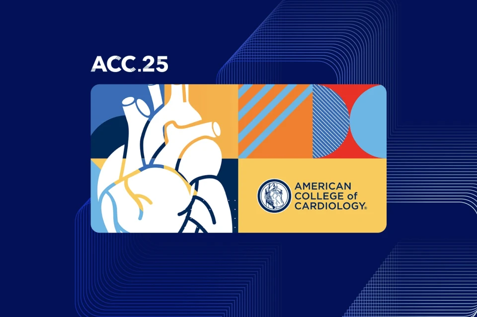 ACC.25 banner with stylized human heart illustration and American College of Cardiology logo
