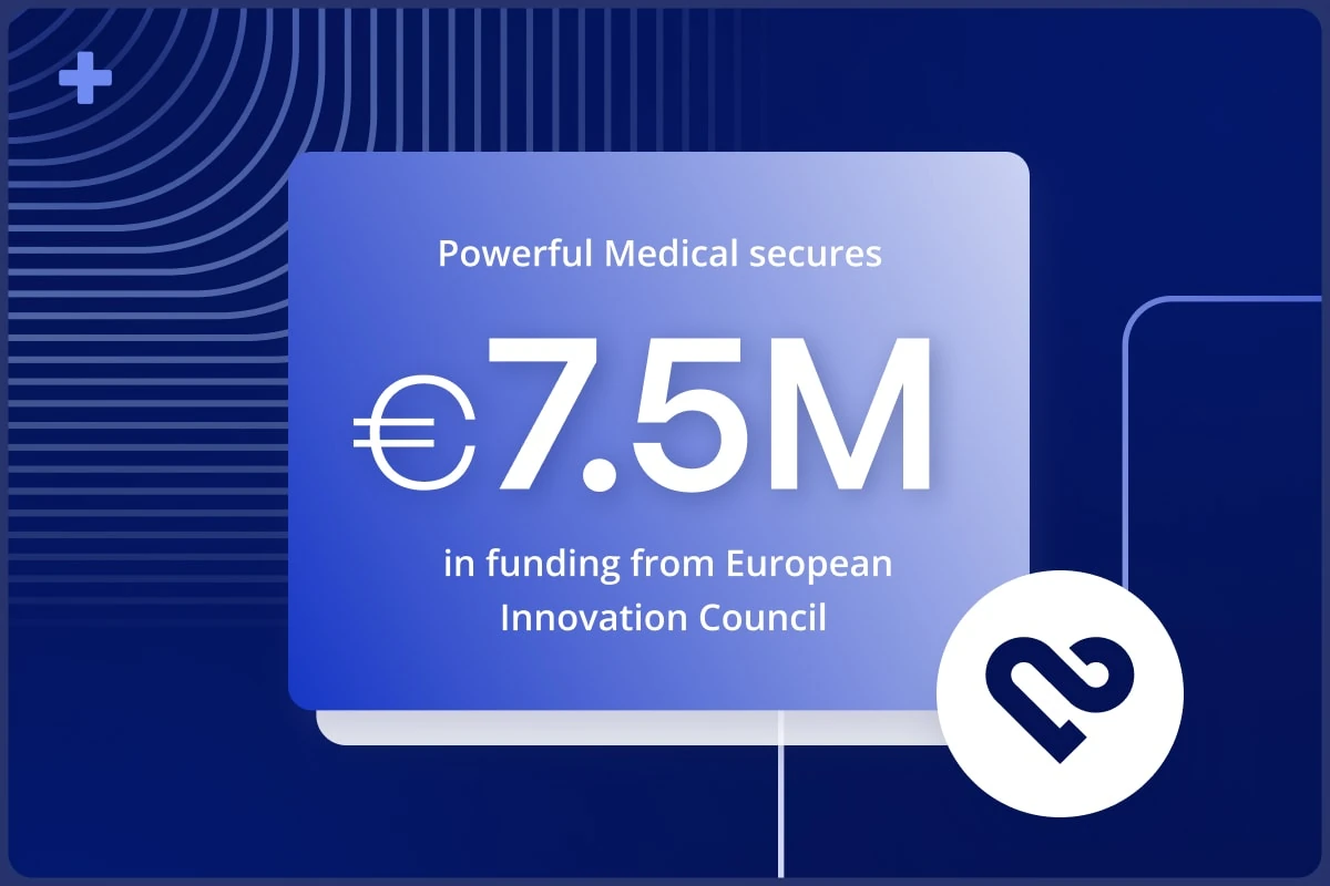 Powerful Medical secures 7.5M euro in funding from the European Innovation Council, with PMcardio logo