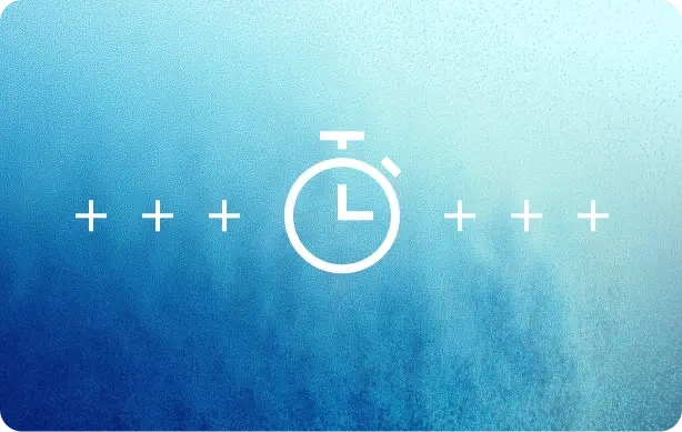Stopwatch icon representing faster time to LVEF assessment
