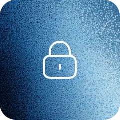 Padlock icon representing end-to-end data encryption in transit and at rest
