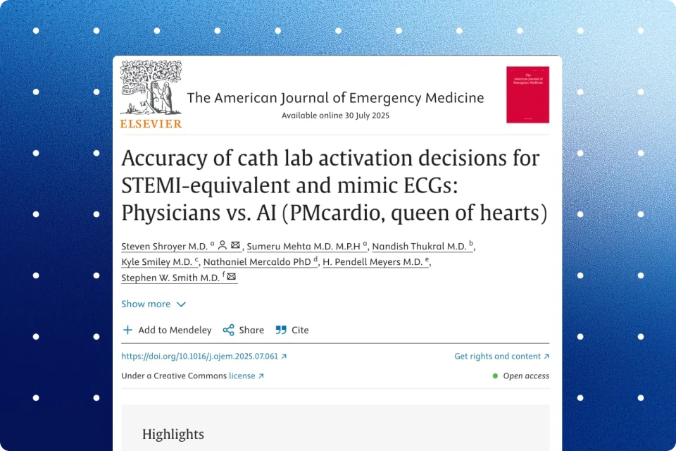 Accuracy of cath lab activation decisions for STEMI-equivalent and mimic ECGs: Physicians vs. AI (PMcardio, queen of hearts)