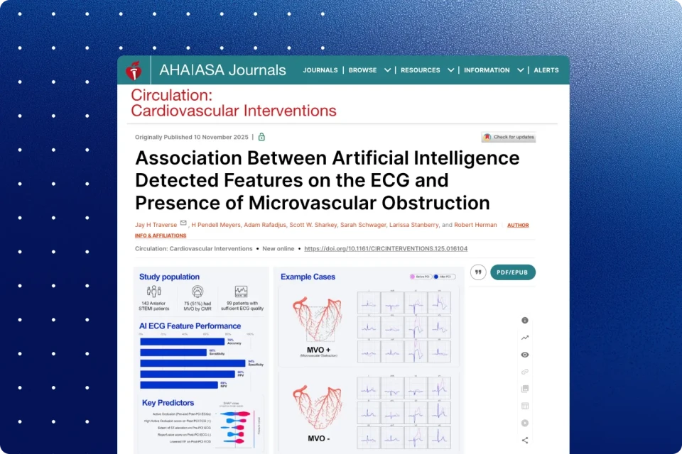 Association Between Artificial Intelligence Detected Features on the ECG and Presence of Microvascular Obstruction
