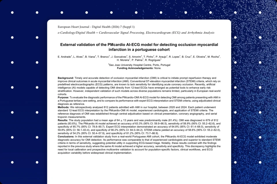 External validation of the PMcardio AI-ECG model for detecting occlusion myocardial infarction in a Portuguese cohort