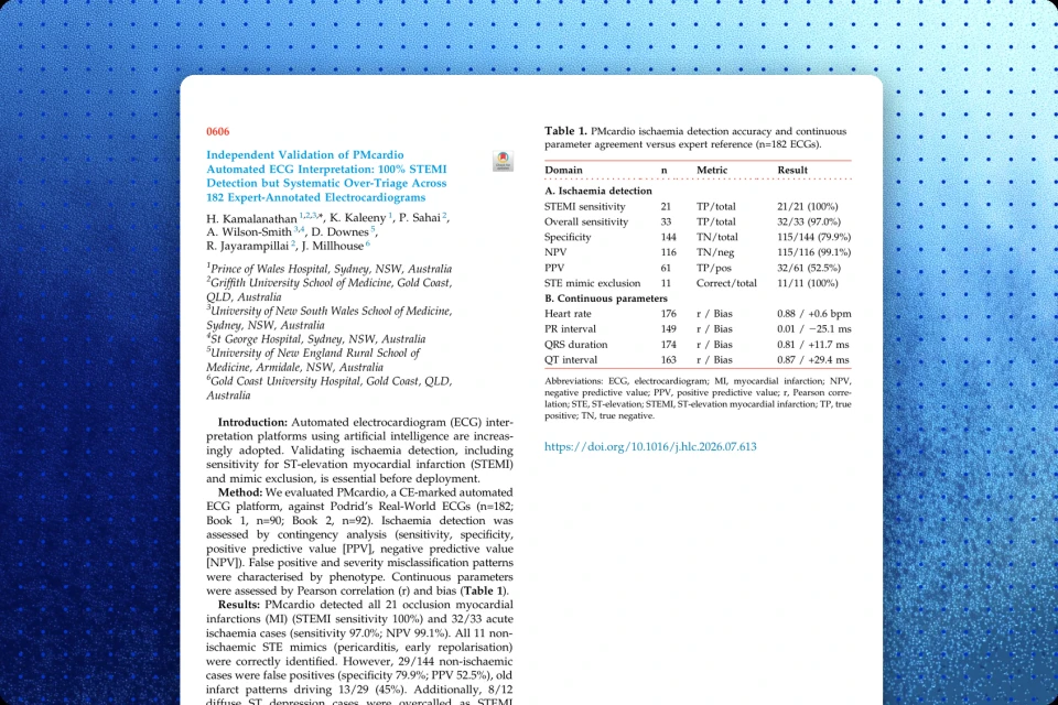Independent Validation of PMcardio Automated ECG Interpretation: 100% STEMI Detection but Systematic Over-Triage Across 182 Expert-Annotated Electrocardiograms