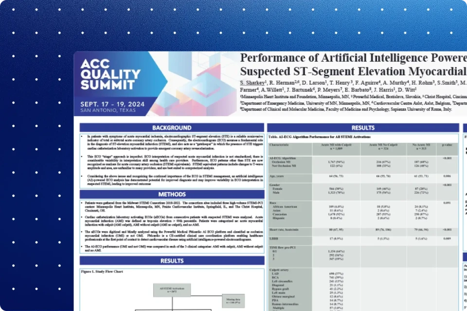 Performance of Artificial Intelligence Powered ECG Analysis in Suspected ST-Segment Elevation Myocardial Infarction