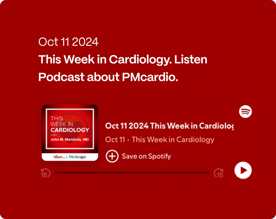 This Week in Cardiology podcast episode about PMcardio from Oct 11 2024 on Spotify