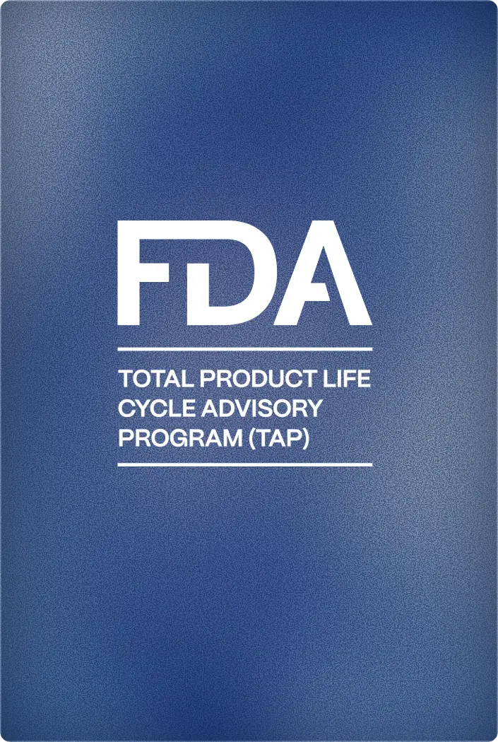 FDA Total Product Life Cycle Advisory Program TAP badge for PMcardio