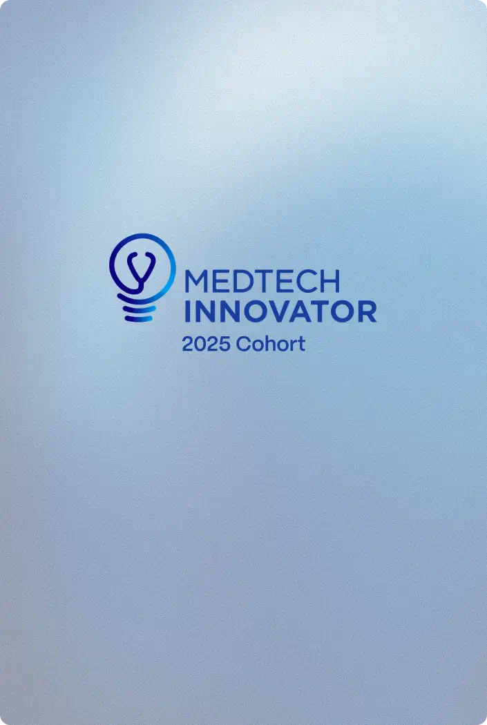MedTech Innovator 2025 Cohort program badge for PMcardio